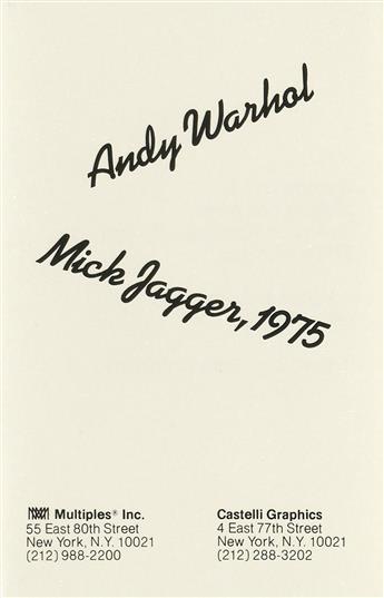 ANDY WARHOL (after) Mick Jagger Portfolio